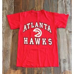 Atlanta Hawks T-Shirt Mens   Basketball  7 Single Stitch Red